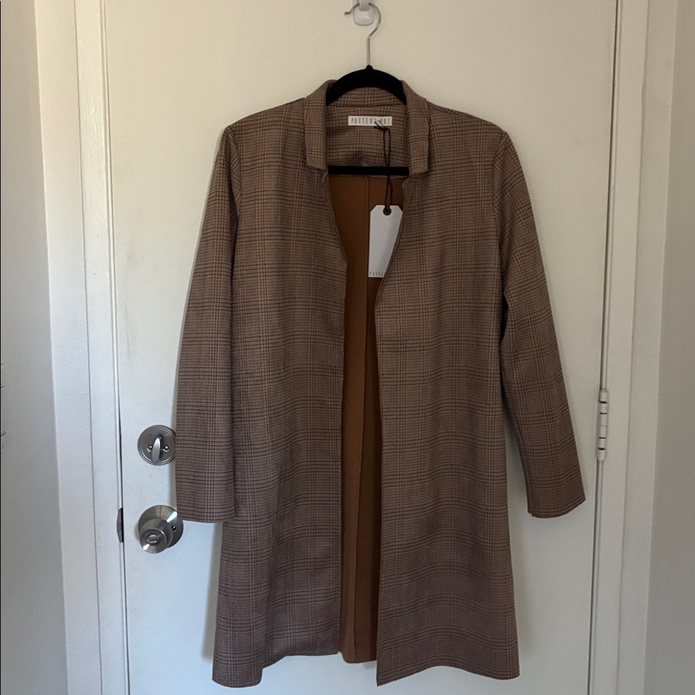 Plaid Blazer Coat